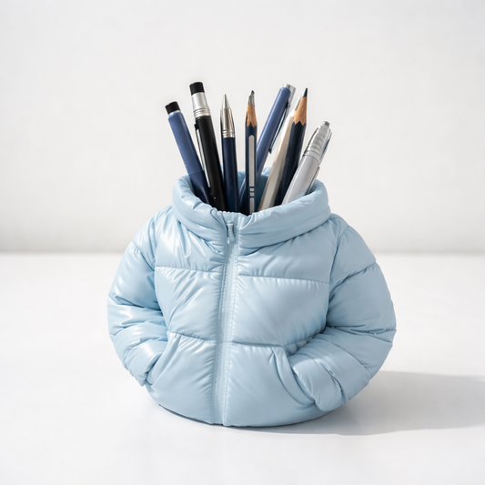 Puffer Jacket Pen Holder