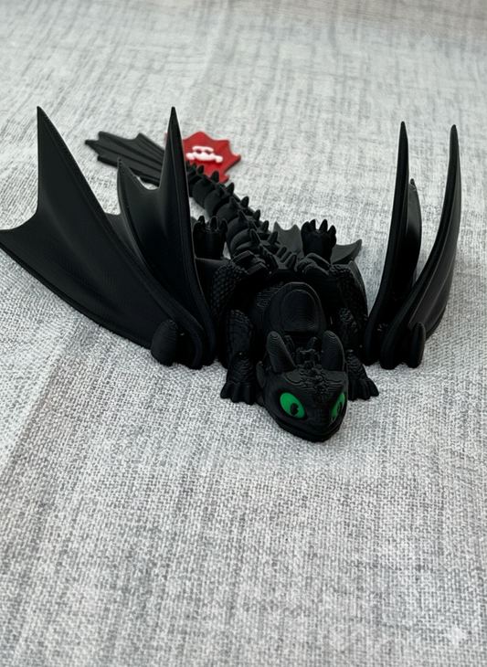 Night Fury–Inspired Dragon Figurine
